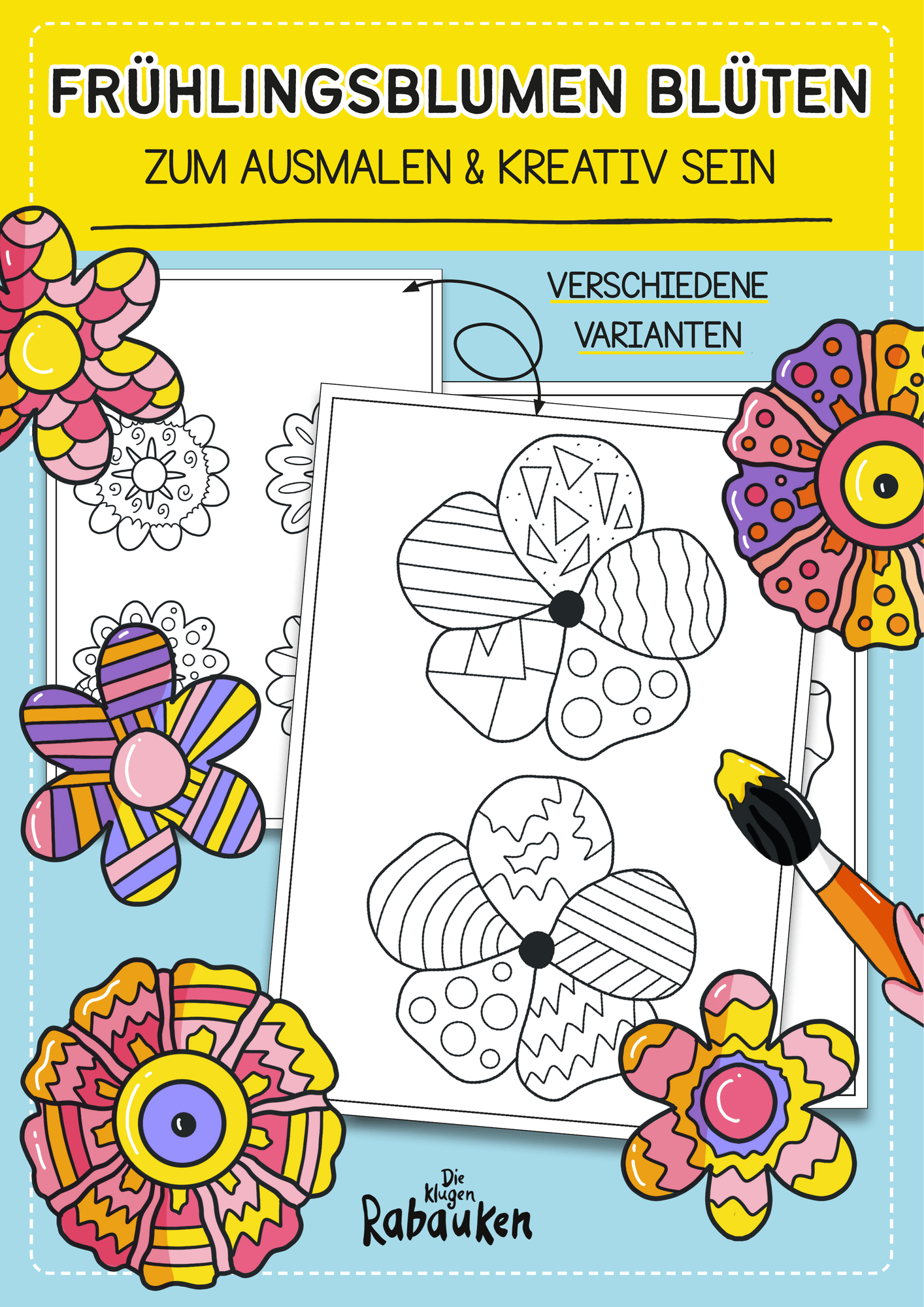 Frühlingsblumen Ausmalbilder – Kreative Blüten Vorlagen