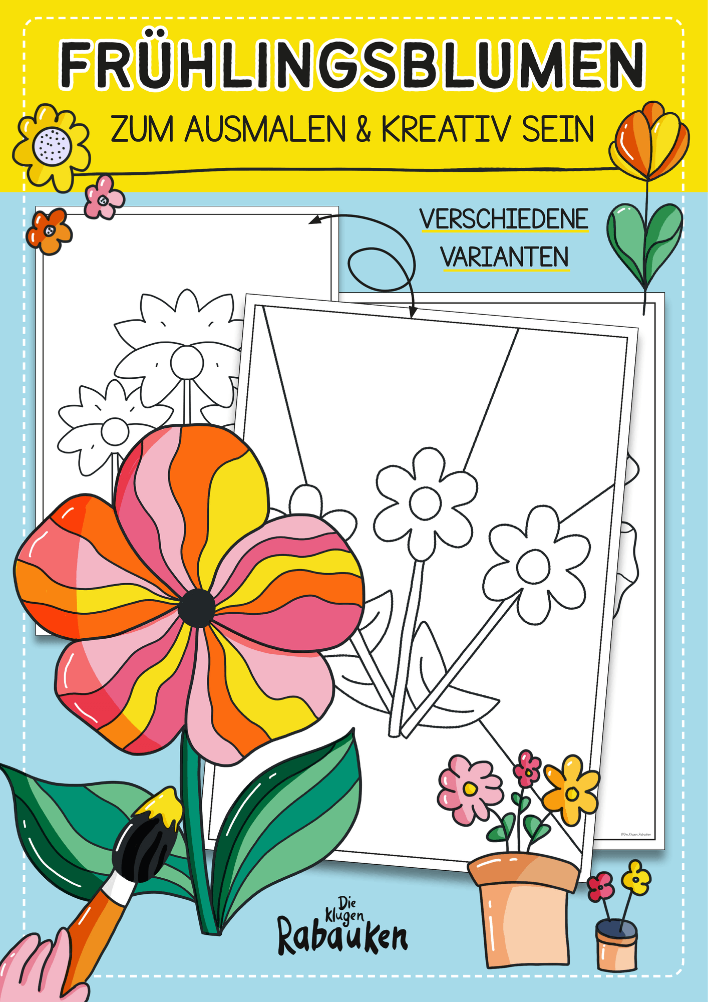 Frühlingsblumen Ausmalbilder – Malvorlagen für den Frühling