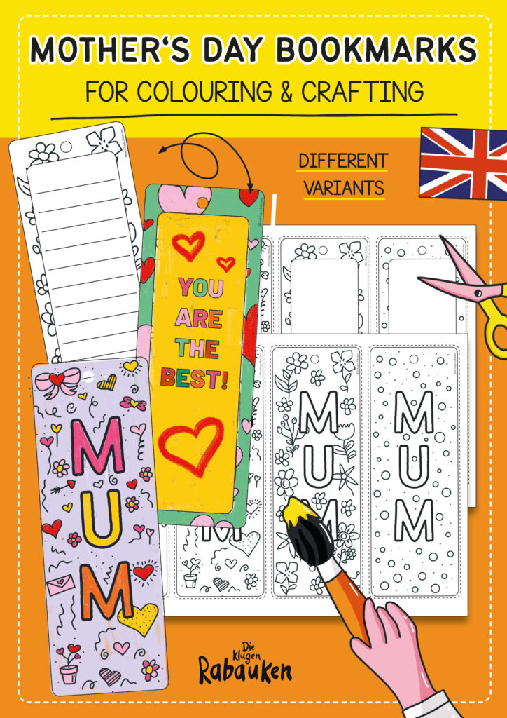 Mothersday Bookmarks Englisch Lesezeichen