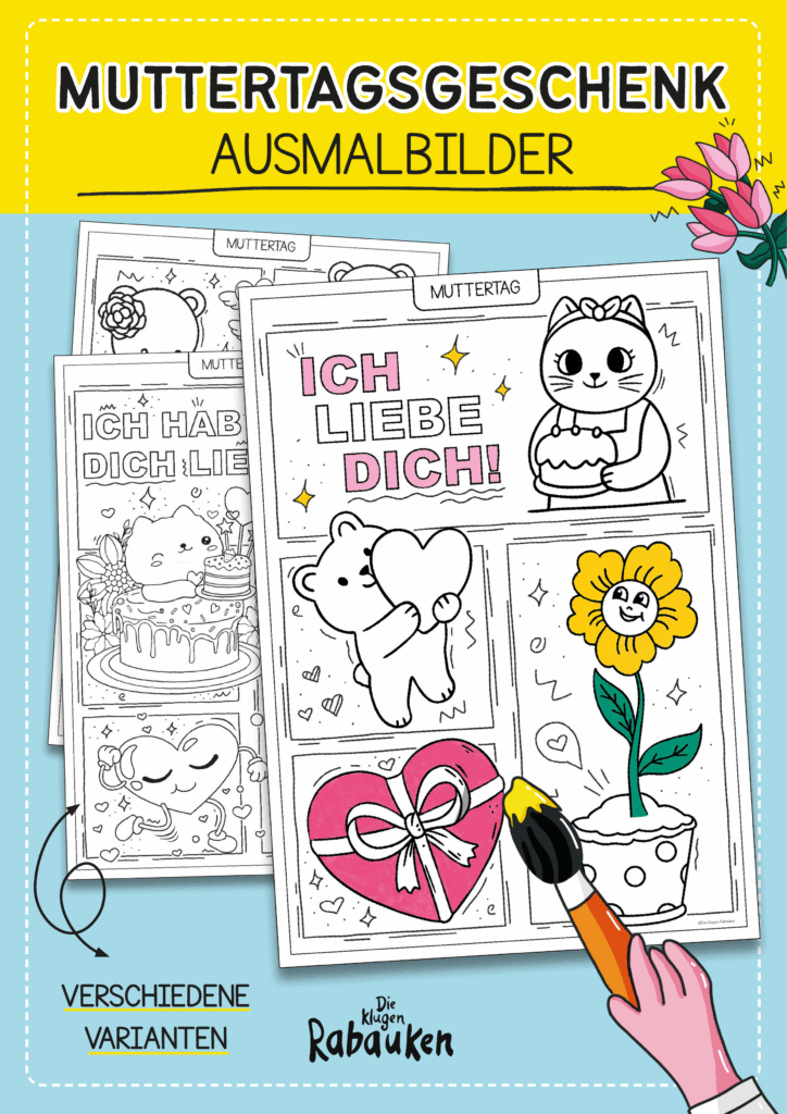 Muttertagsgeschenk AUsmalbilder