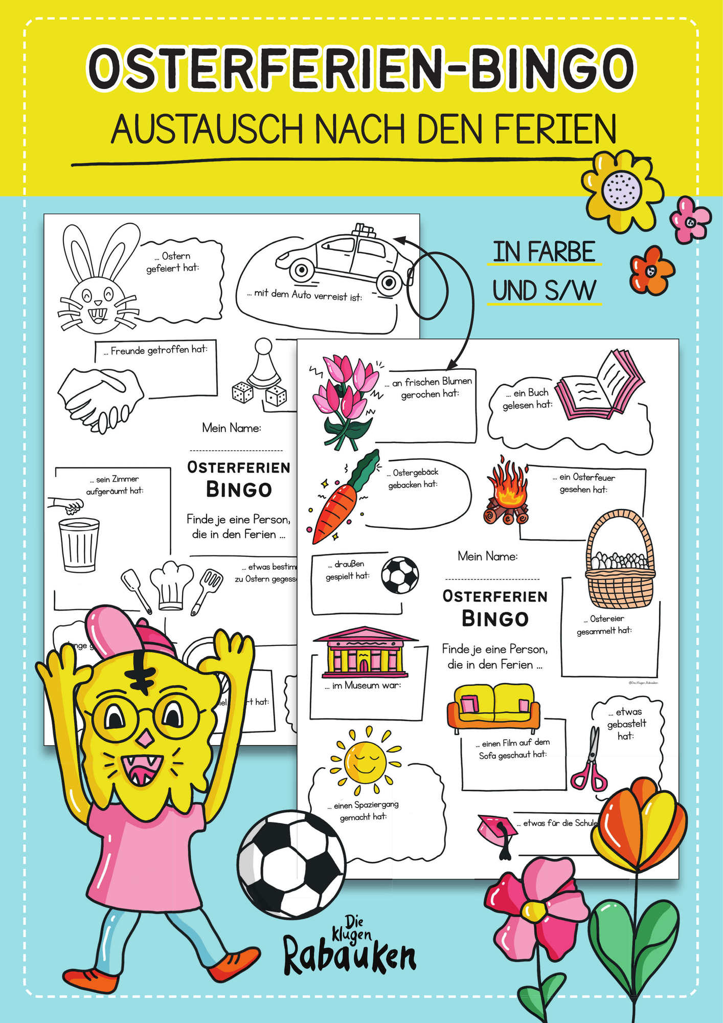 Osterferien Bingo – Kennenlernspiel nach den Ferien