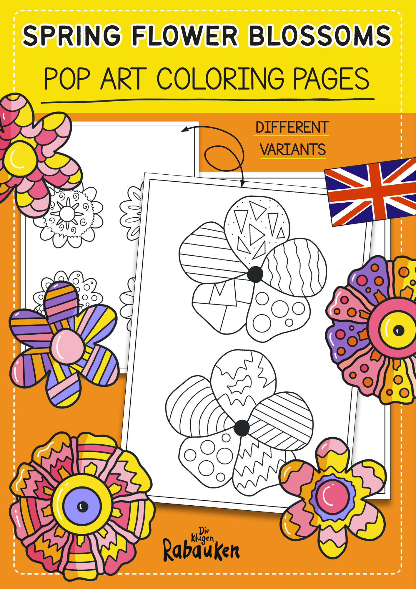Frühlingsblumen Ausmalbilder – Spring Flower Coloring Pages