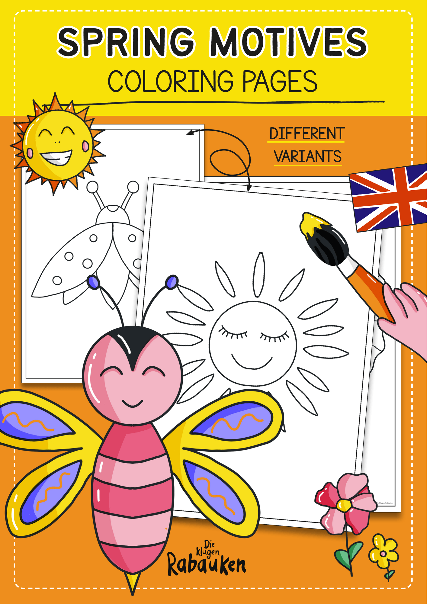 Spring Coloring Pages – Frühlingsmotive Ausmalbilder
