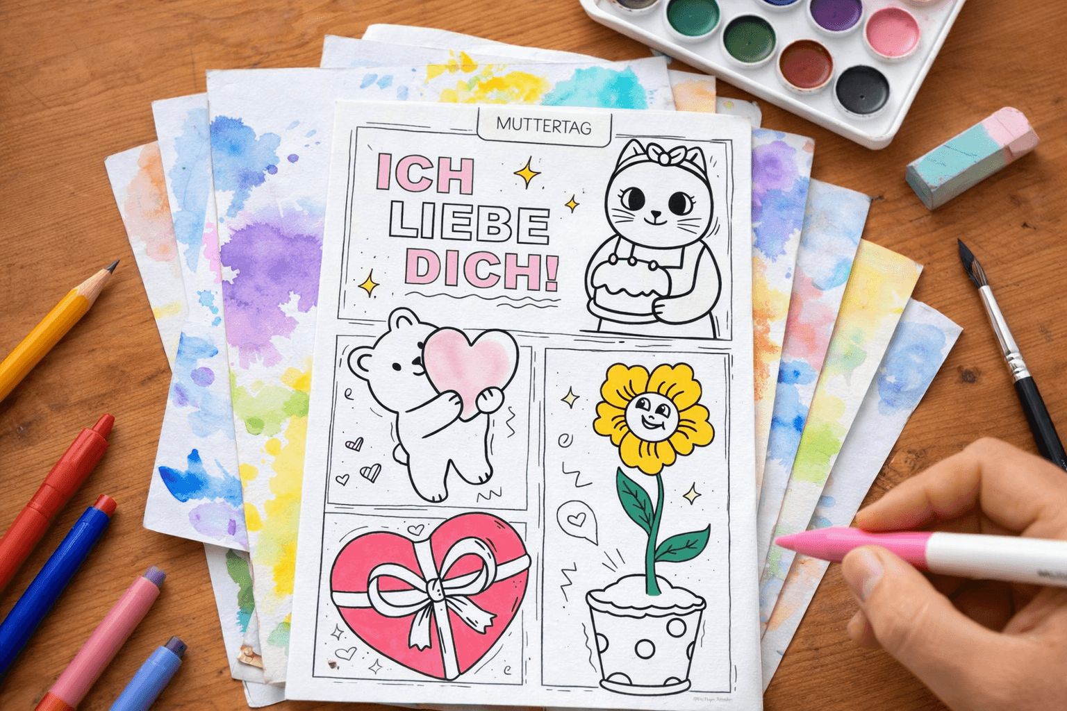 Muttertag Basteln Bild