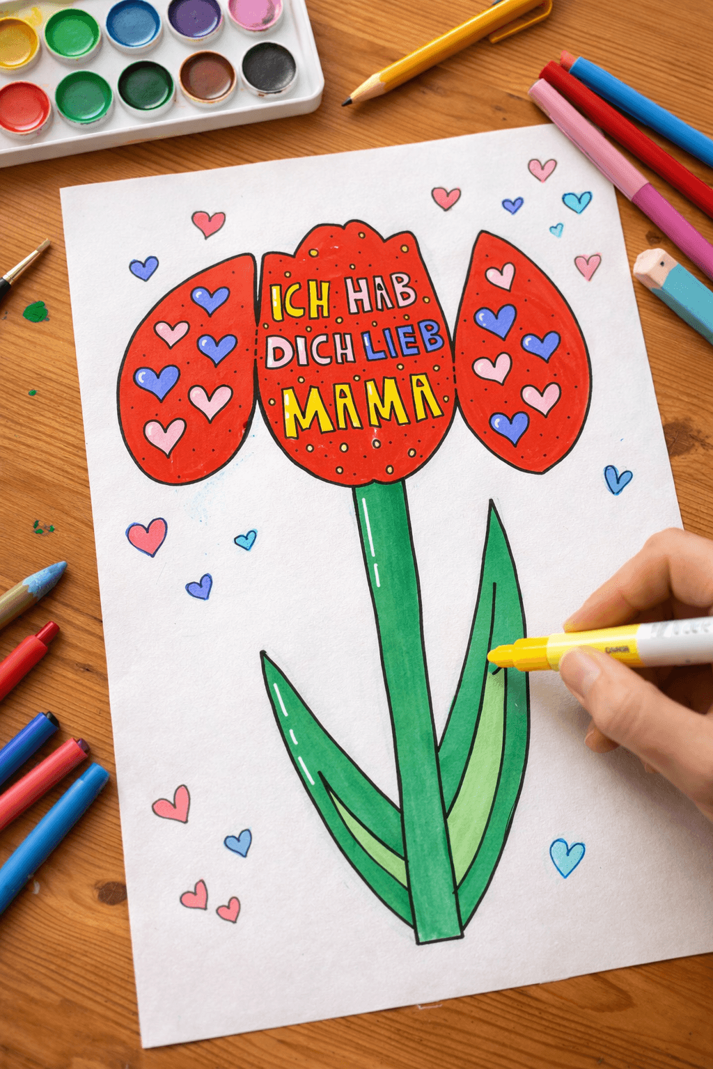 Muttertag Basteln Tulpe