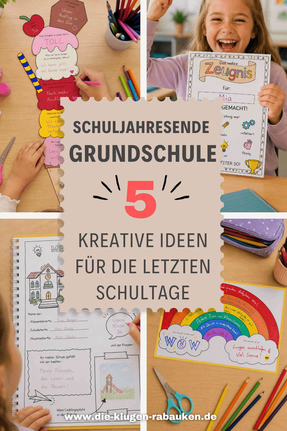 schuljahresende Grundschule Titelbild