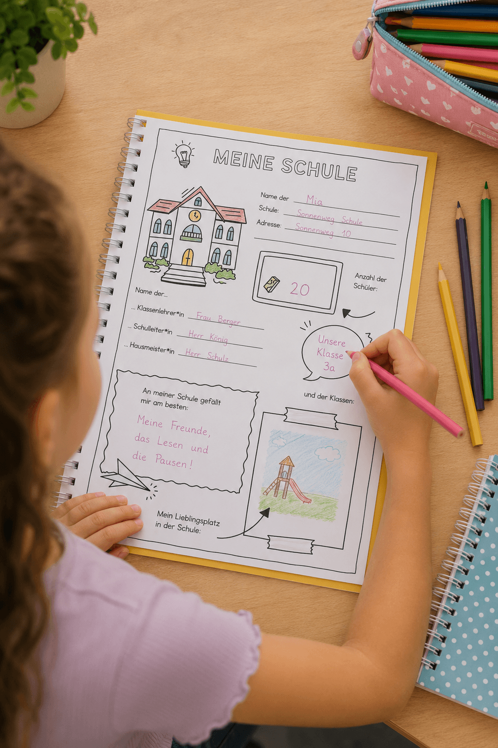 Schuljahresende Grundschule Erinnerungsheft