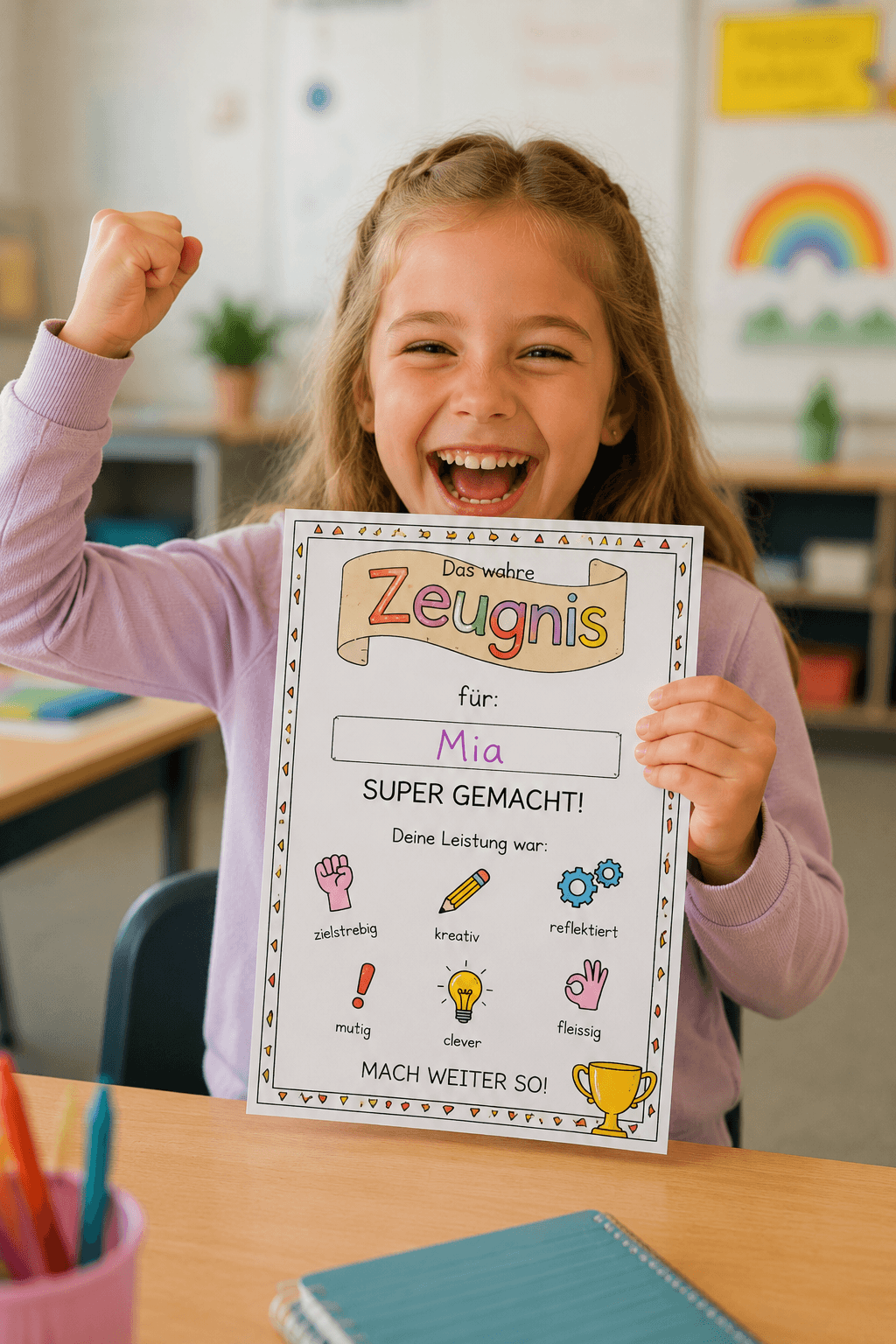 Schuljahresende Grundschule Zeugnis