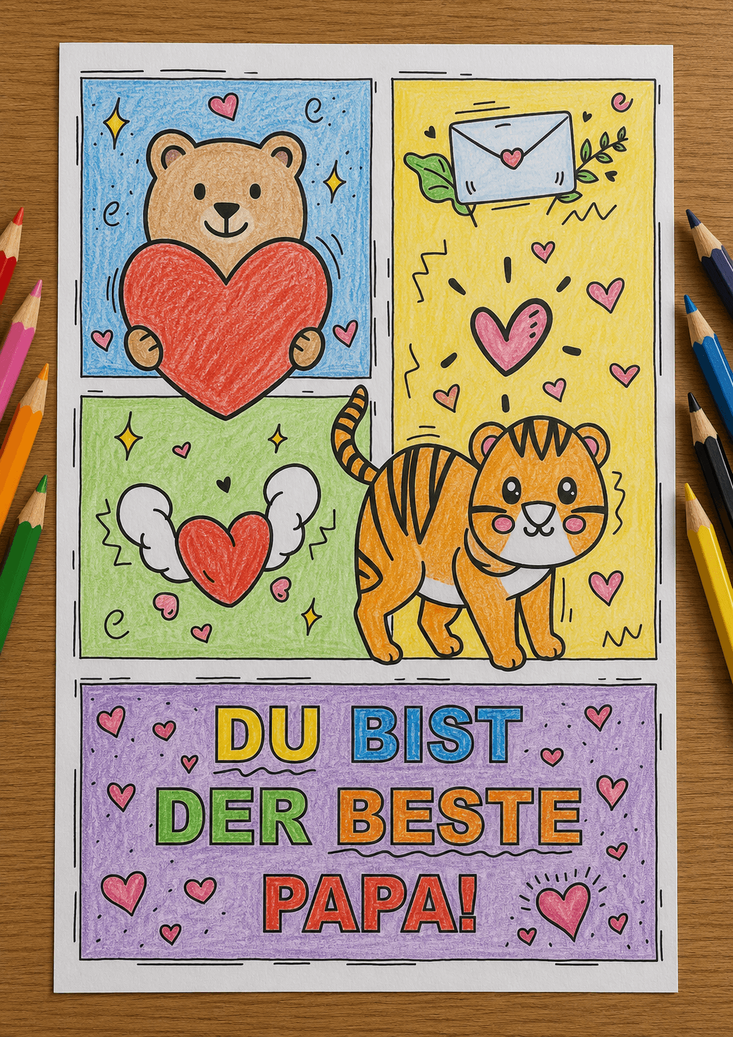 Vatertag Geschenke Ausmalbilder