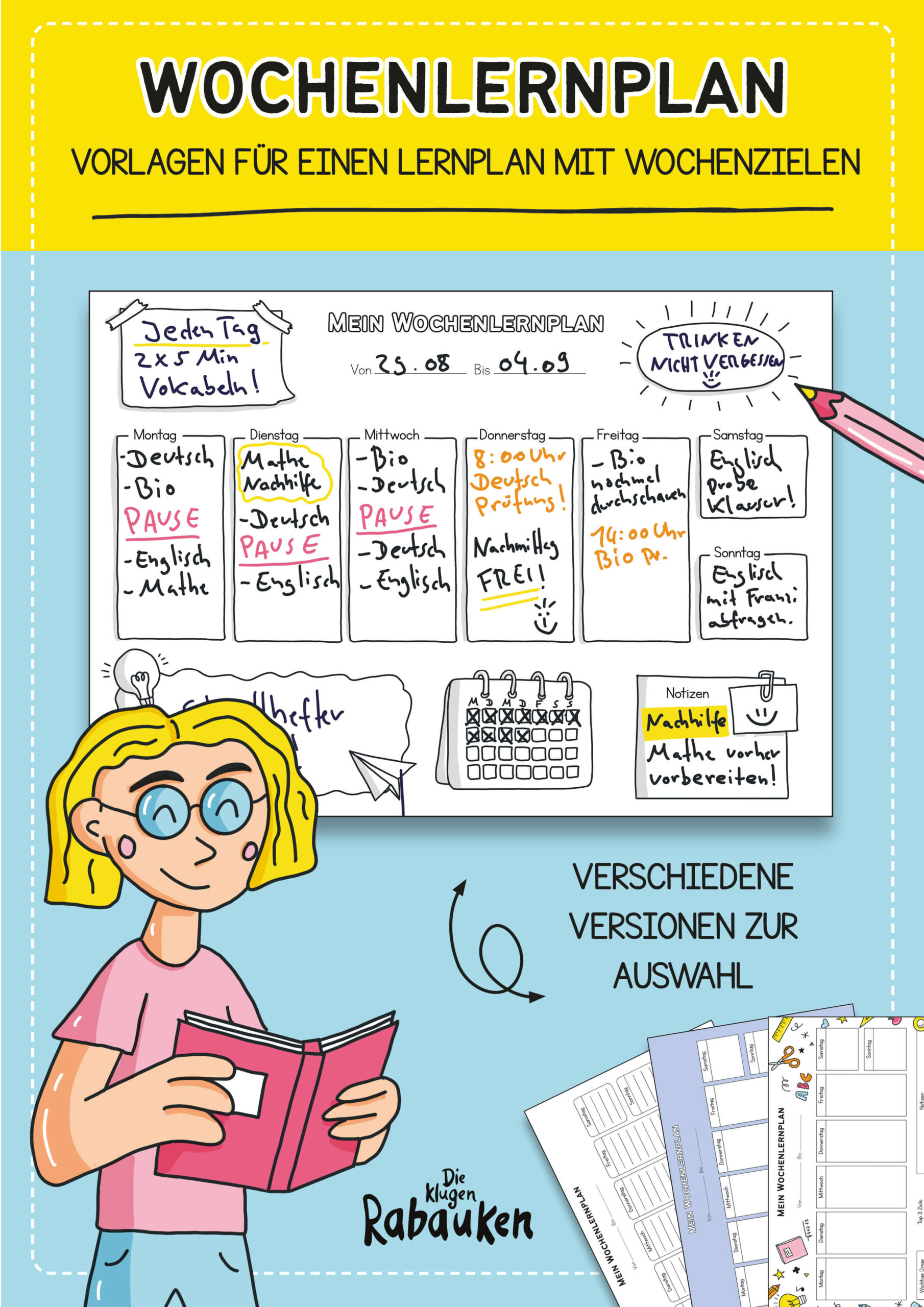 Wochenlernplan Vorlage Lernplan