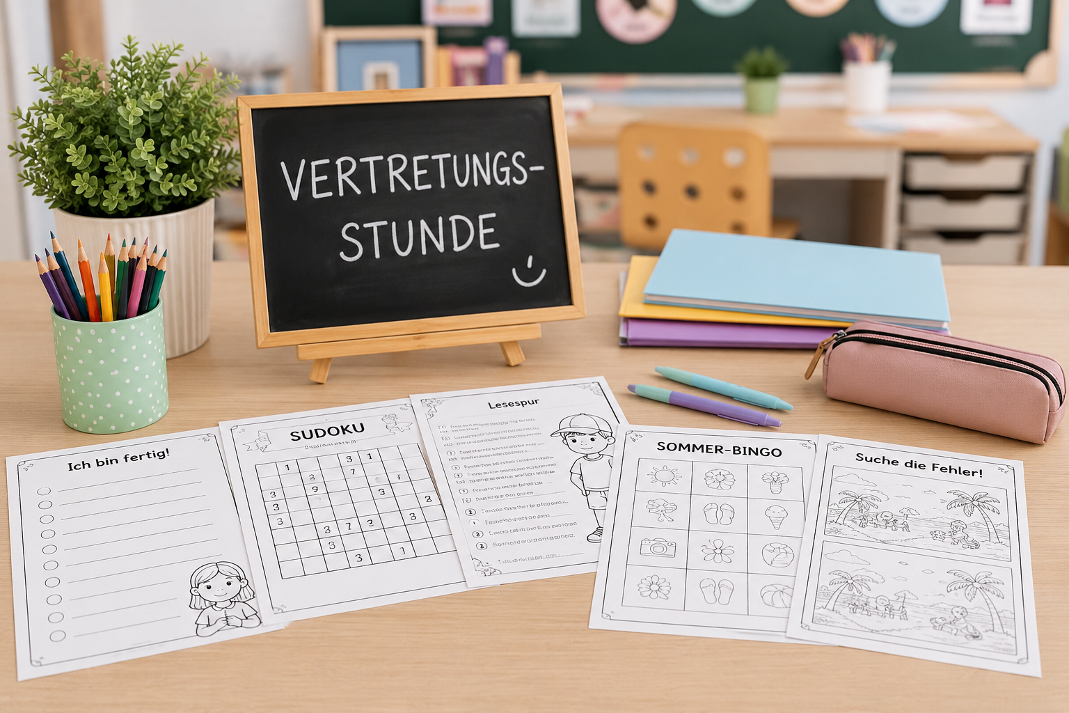 Vertretungsstunden Unterrichtsmaterial