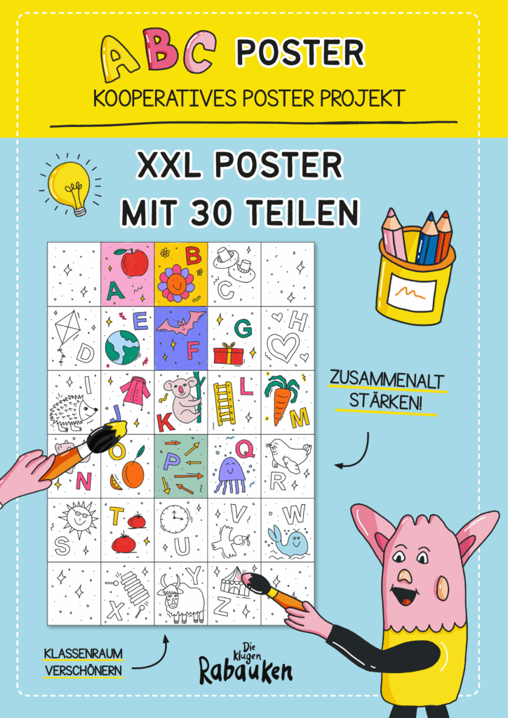 ABC Poster ausmalen
