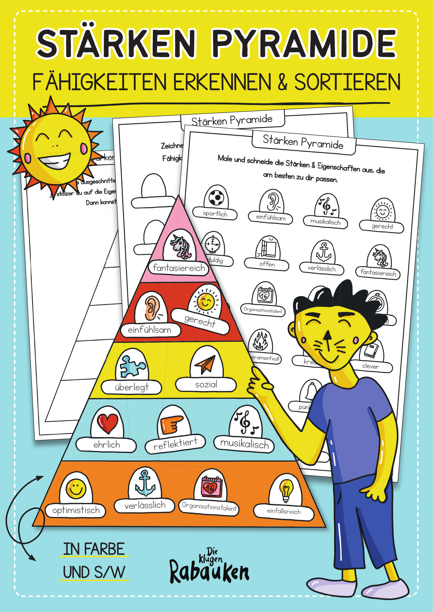 Stärken Pyramide – Fähigkeiten erkennen & sortieren