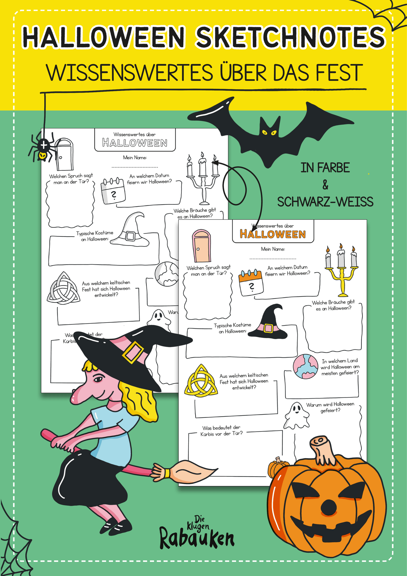 Halloween Sketchnotes – Wissenswertes über das Fest