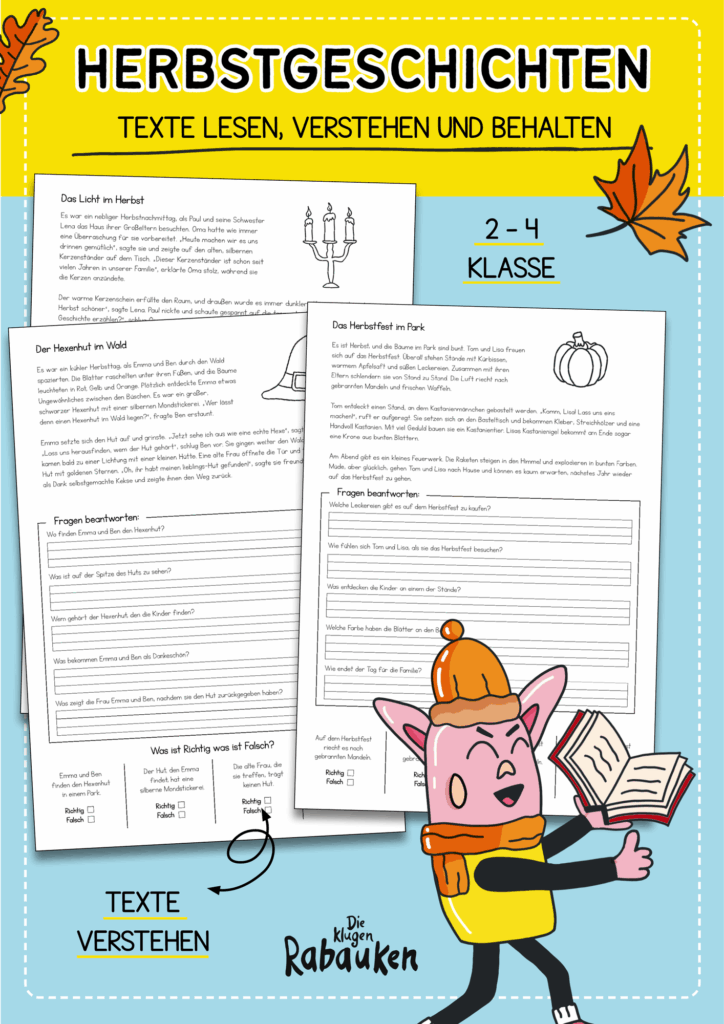 Herbstgeschichten Texte verstehen