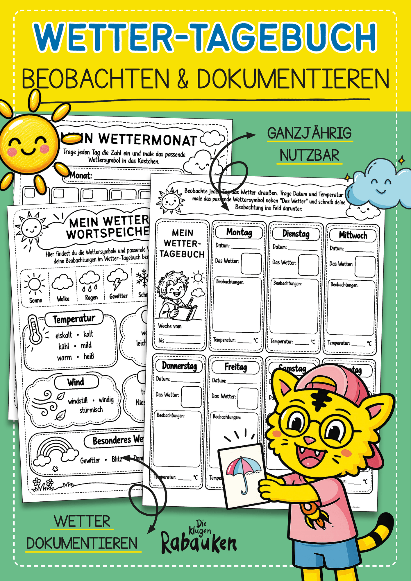 Wetter-Tagebuch für die Grundschule