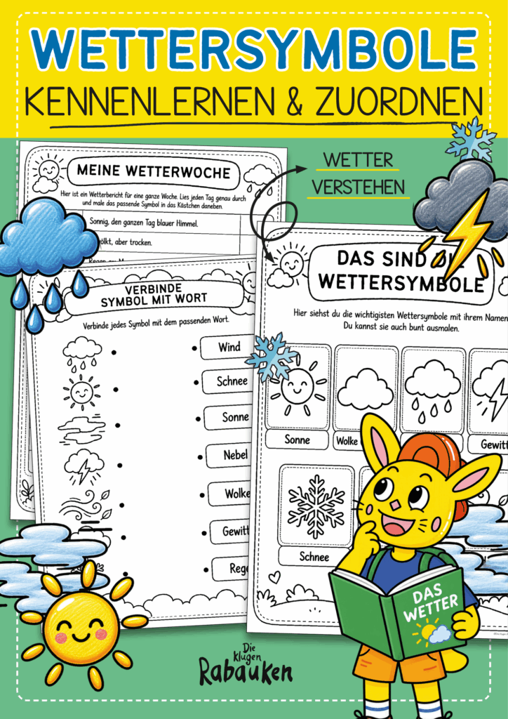 Wettersymbole Übungsheft