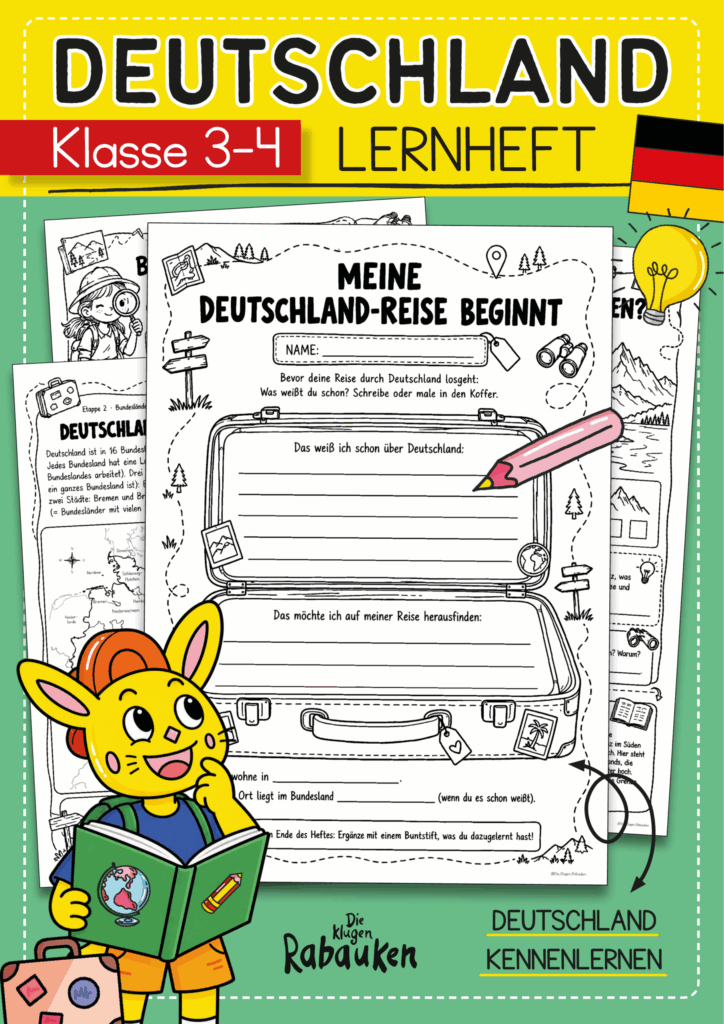 Deutschland Lernheft Klasse 3–4 Cover – Deutschland Lernheft für den Sachunterricht